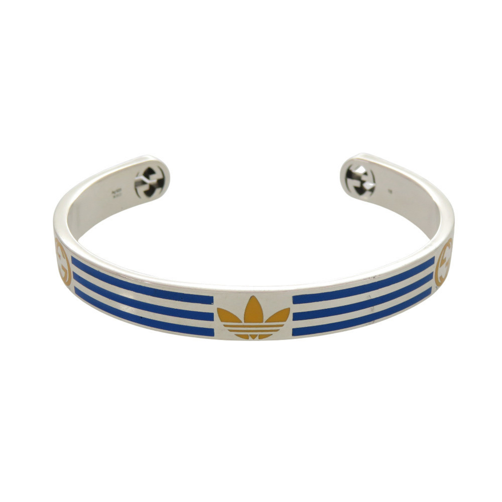 Gucci x Adidas collaboration bangle, sterling silver 925, blue, 0592, GUCCI m...